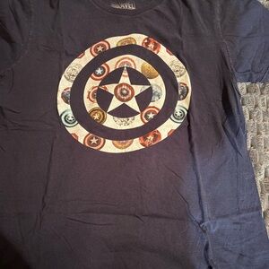 Marvel Men’s Captain America Shield Tee - Navy
